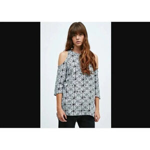 Urban Outfitters UO Staring at Stars Printed Tunic Top L